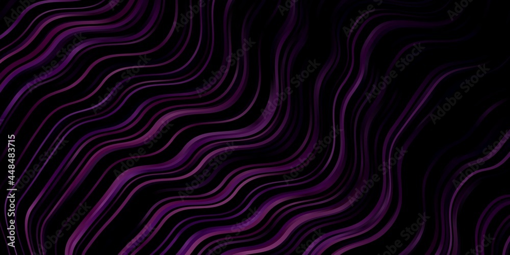 Dark Purple vector backdrop with bent lines. Dark Purple vector backdrop with bent lines.