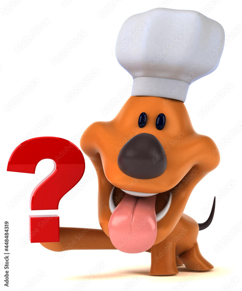 Naklejka premium Fun dog - 3D Illustration