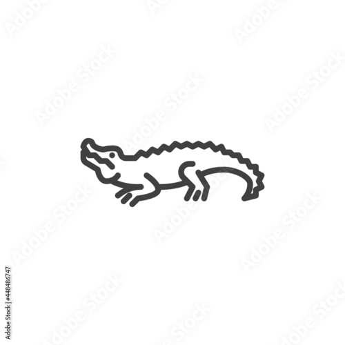 Crocodile line icon