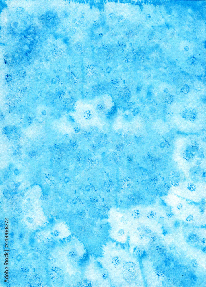 Obraz premium Watercolor background abstract paper blue clouds sky fly air