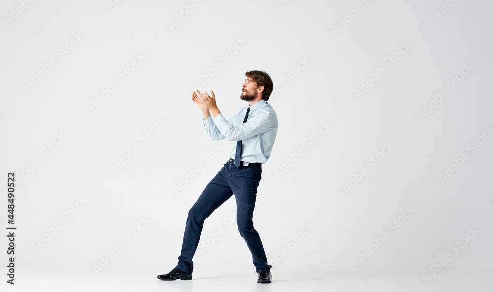 business man emotions jump light background business man emotions jump light background