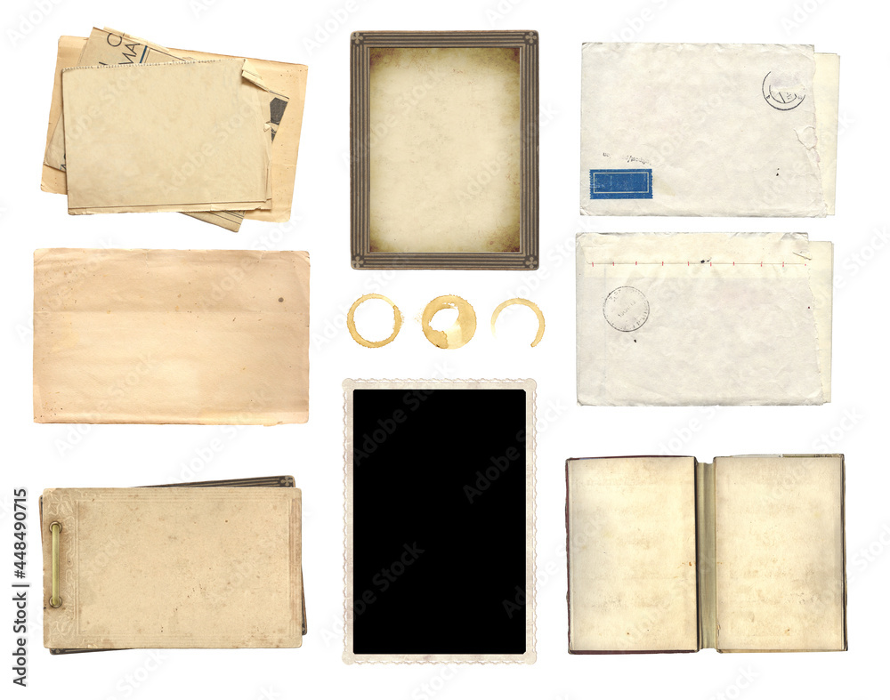 Collection of vintage elements for scrapbooking