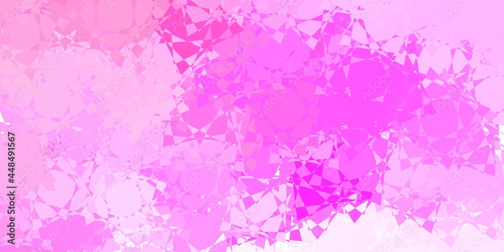 Light Pink, Yellow vector backdrop with triangles, lines. Light Pink, Yellow vector backdrop with triangles, lines.