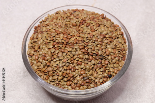 Horse gram or Macrotyloma uniflorum isolated on white background