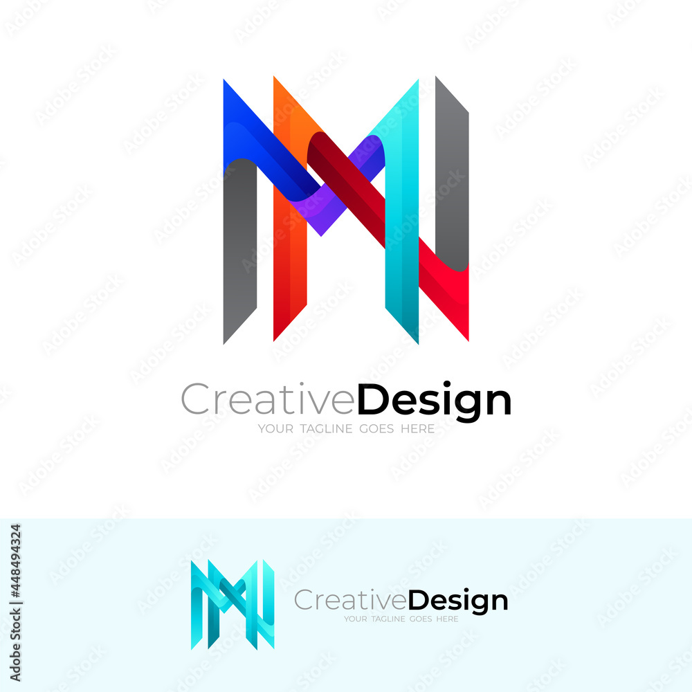 Letter M and N logo design combination with line , company design vector Letter M and N logo design combination with line , company design vector