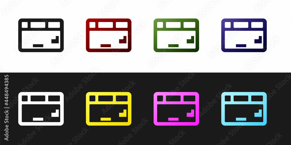 Set Computer keyboard icon isolated on black and white background. PC component sign. Vector Set Computer keyboard icon isolated on black and white background. PC component sign. Vector