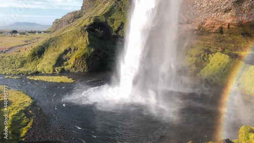Seljalandsfoss Waterfalls in summer season, Iceland photo