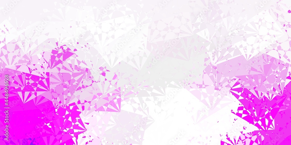 Light Pink vector template with triangle shapes.