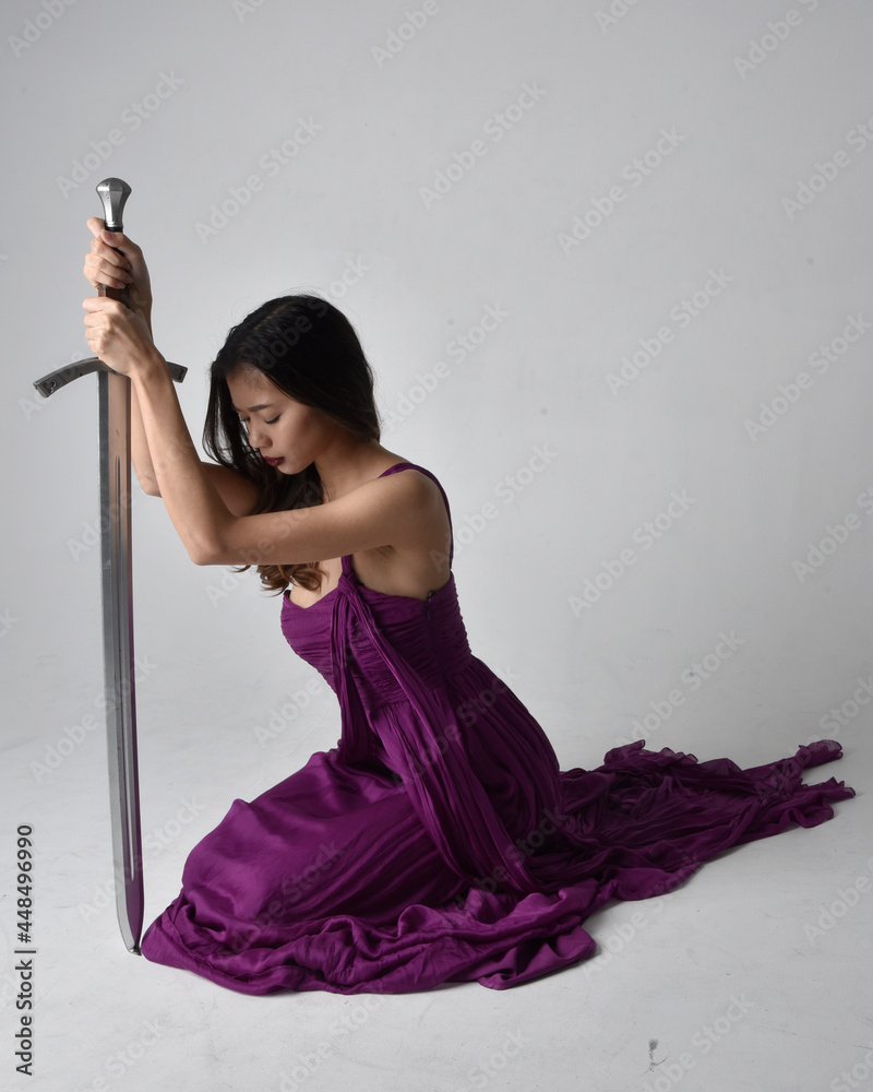 Beautiful Girl Elegant Dress Posing Studio Stock Photo 1341259361 |  Shutterstock