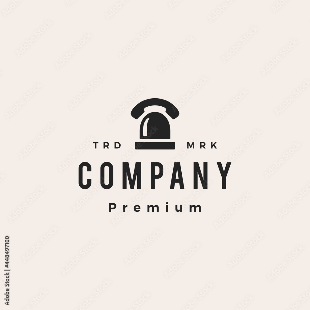 Fototapeta premium siren lamp call center emergency hipster vintage logo vector icon illustration