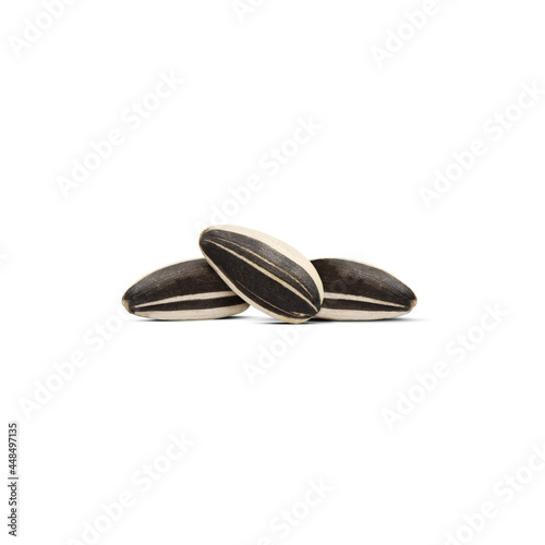 sunflower seeds isolated on white background