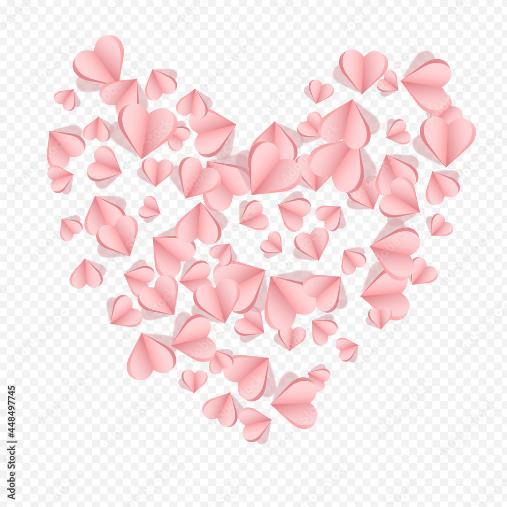 Red Heart Vector Transparent Backgound. Fly Red Heart Vector Transparent Backgound. Fly