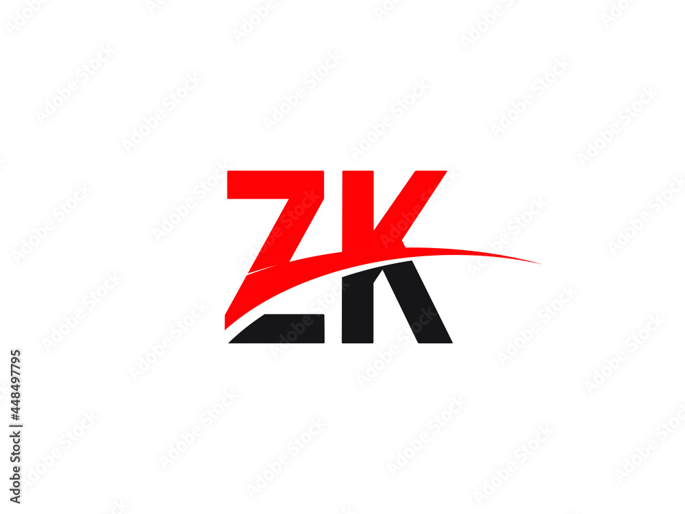 ZK Letter Initial Logo Design Template