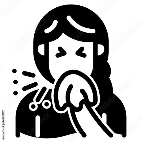 cough glyph icon
