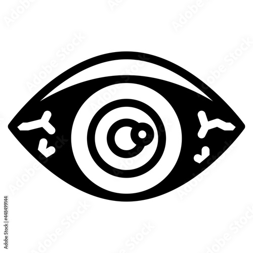 redness glyph icon