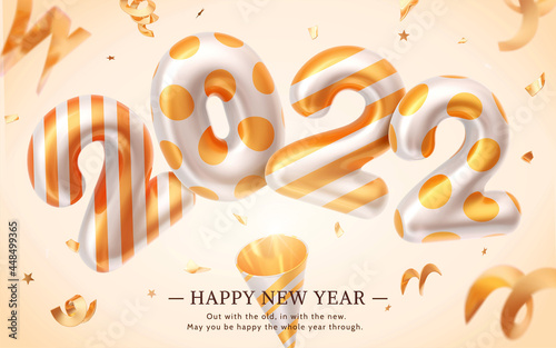 3d 2022 Happy New Year poster