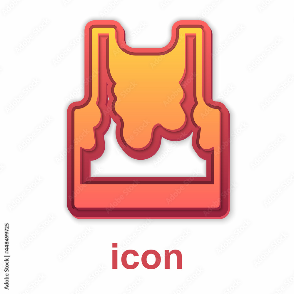 Gold Sweaty sleeveless sport t-shirt icon isolated on white background. Vector Gold Sweaty sleeveless sport t-shirt icon isolated on white background. Vector