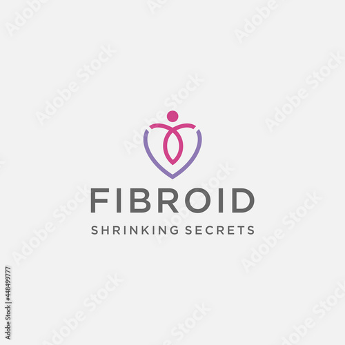 modern logo fibroid coach design template elements	