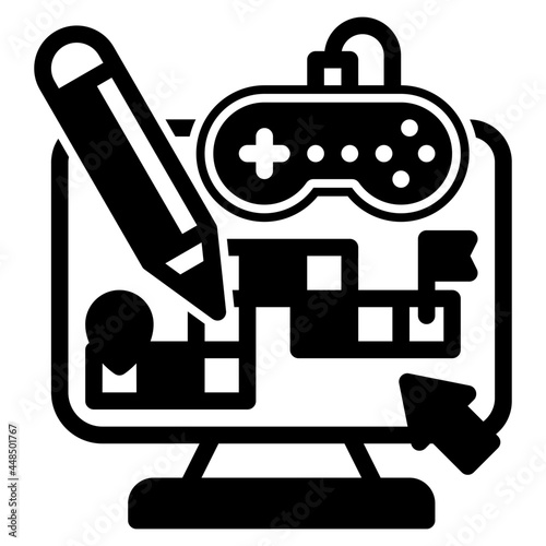game design glyph icon
