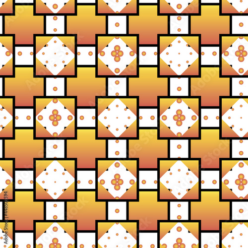 illustration of geometric shapes pattern for printing, textile, wallpaper and interior designs