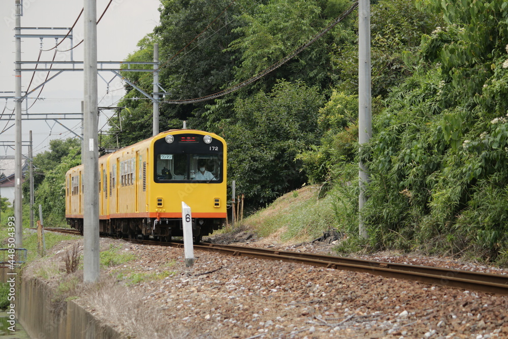 Naklejka premium 三岐鉄道北勢線の特徴ある電車