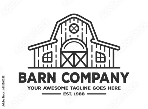 Barn Wood Logo Design. Vintage Vector Logo