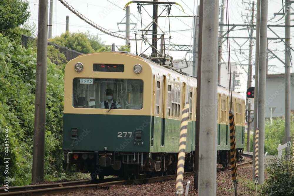 三岐鉄道北勢線の特徴ある電車