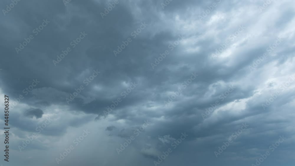 4k stock video timelapse of scenic dramatic dark rainy clouds moving high in sky overhead. Abstract natural background 4k stock video timelapse of scenic dramatic dark rainy clouds moving high in sky overhead. Abstract natural background