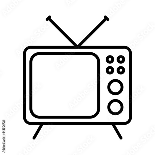 Television Vector Line Icon Design