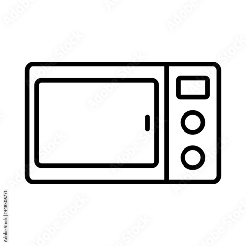  Microwave Oven Vector Line Icon Design