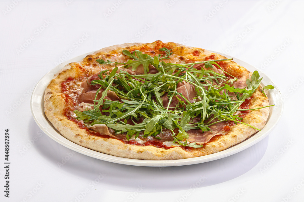 Italian Pizza with sausages and cheese Italian Pizza with sausages and cheese