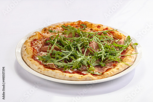 Italian Pizza with sausages and cheese