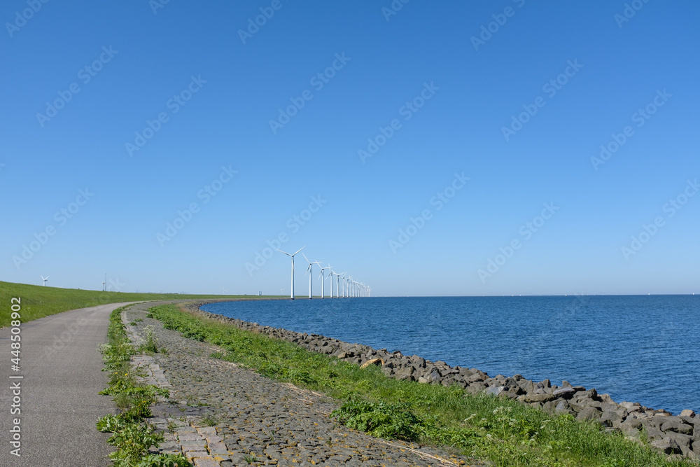 Ketelmeerdijk in Flevoland Province, The Netherlands
