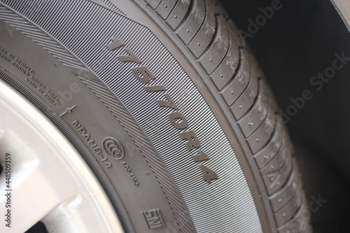close up of a tire size 175/70R14