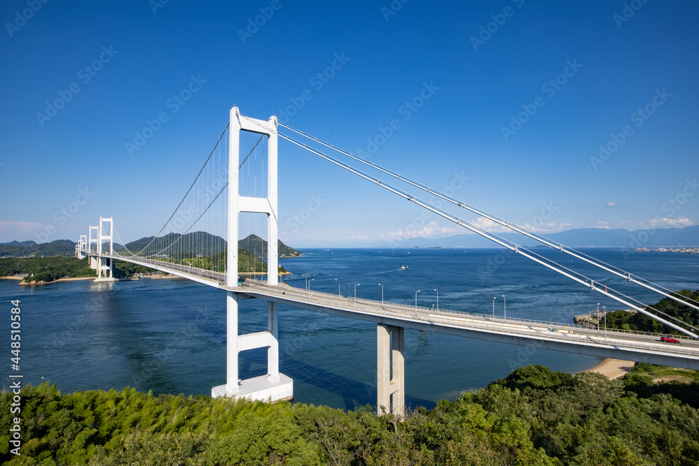 《愛媛県》糸山展望台からの眺望　来島海峡大橋