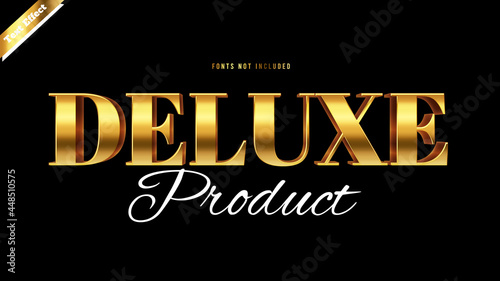 Deluxe text effect design vector. editable 3d text