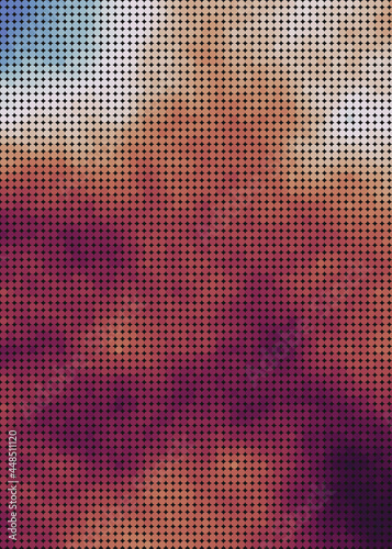 Color Pixels Cloud Abstract Computational Generative Art background illustration