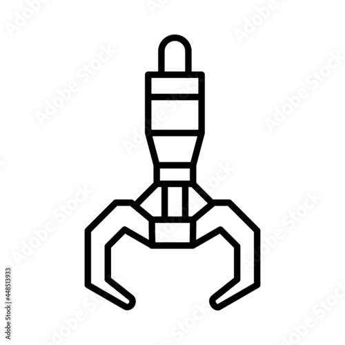 Claw Machine Vector Line Icon Design