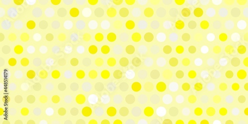 Light yellow vector template with circles.