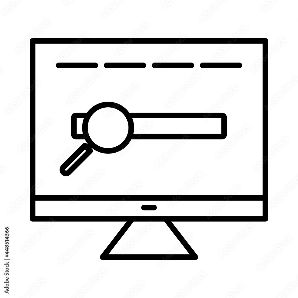 Search Engine Vector Line Icon Design Search Engine Vector Line Icon Design