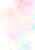 幻想的な夢かわいいパステルな虹色水彩テクスチャ背景