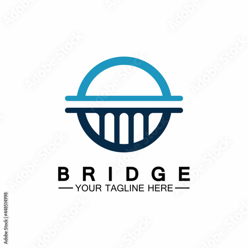 Bridge logo vector icon illustration design template