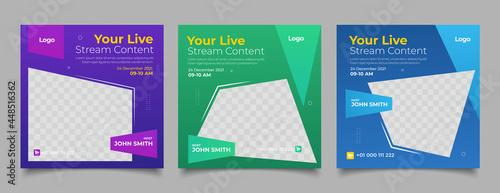 Business webinar banner for social media post template 