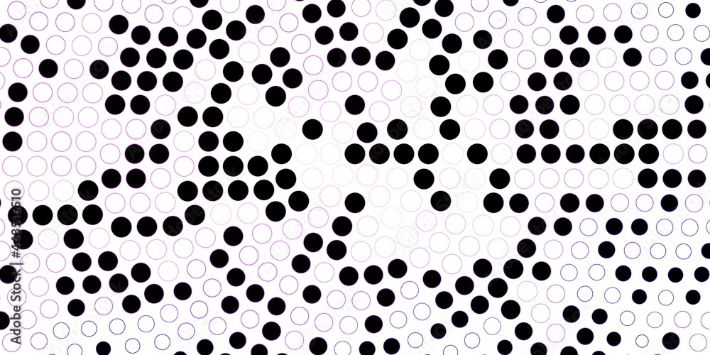 Dark Purple vector background with bubbles.