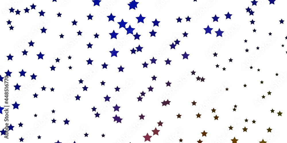 Fototapeta premium Dark Blue, Yellow vector texture with beautiful stars.