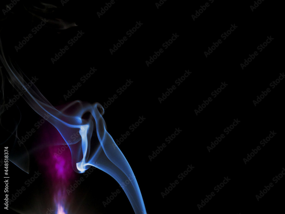 Blueish Smoke left side design displayed on black background for commercial use. Blueish Smoke left side design displayed on black background for commercial use.