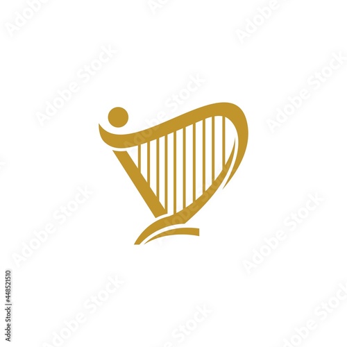 Harp illustration vector