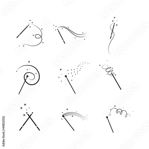 wand magic icon set vector illustration design