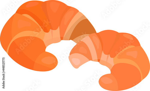 Vector croissant design drawing isolated. Bakery set