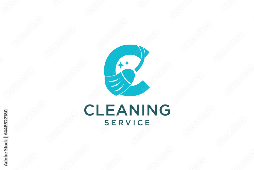 Letter C for cleaning clean service Maintenance for car detailing, homes logo icon vector template.